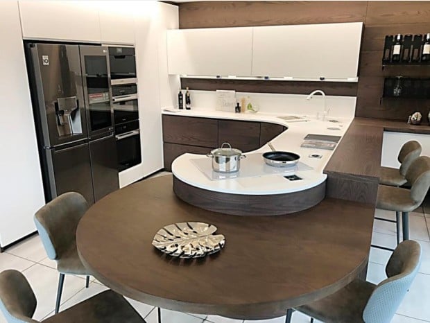 FMM Design Cucina con penisola CURVA